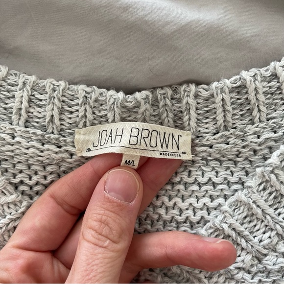 Joah Brown v-neck drop shoulder sweater - Picture 8 of 8